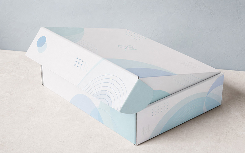 Open mailer box showing its protective corrugated structure