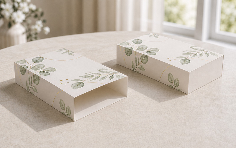 Sleeve box with a sturdy inner tray for fitted product presentation